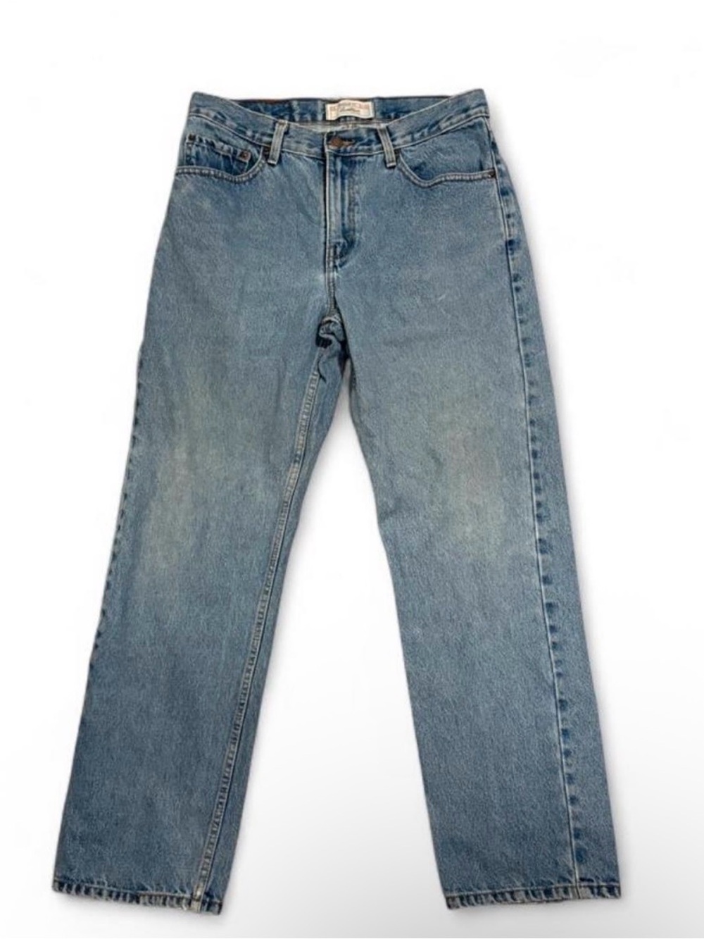 Levi Strauss Light Blue Straight-Leg Pants W32 L30 Men’s Distressed Denim Jeans